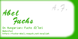 abel fuchs business card